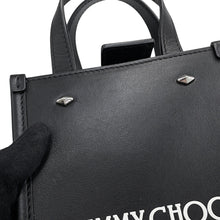 Load image into Gallery viewer, JIMMY CHOO North South Tote Bag BlackMININSTOTEANR Smooth Calf Leather Size Mini
