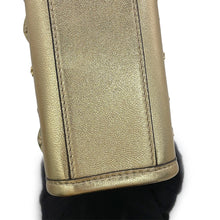 将图像加载到图库查看器中，JIMMY CHOO N/S Tote Star GoldMININSTOTEAUR Calf Leather Rhinestone Size Mini
