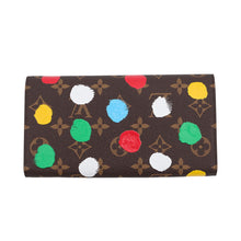 将图像加载到图库查看器中，LOUIS VUITTON LV × YK Portefeuille Sarah NM Brown/MulticolorM81980 Monogram Painted Dot

