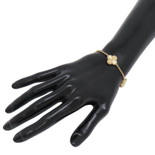 将图像加载到图库查看器中，Van Cleef &amp; Arpels Vintage Alhambra 5-Motif Guilloché BraceletVCARP3JK00 18K Yellow Gold
