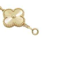 将图像加载到图库查看器中，Van Cleef &amp; Arpels Vintage Alhambra 5-Motif Guilloché BraceletVCARP3JK00 18K Yellow Gold
