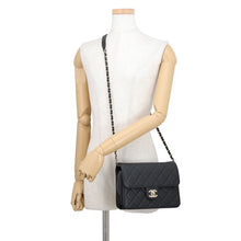 将图像加载到图库查看器中，CHANEL Matelasse Flap ChainShoulder Bag BlackAS3003 Caviar Leather Size Small
