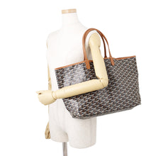 将图像加载到图库查看器中，GOYARD Saint Louis Black/NaturalSTLOUIPMLTY01CL03P PVC Leather Size PM
