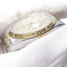 将图像加载到图库查看器中，ROLEX Datejust W36mm Stainless Steel 18KYG Champagne Dial16233G
