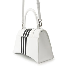 将图像加载到图库查看器中，BALENCIAGA Adidas Collaboration Hourglass 2-Way Handbag White/Black593546 Leather Size Small
