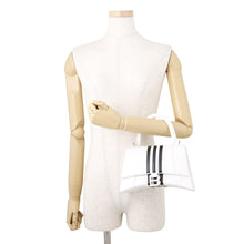 将图像加载到图库查看器中，BALENCIAGA Adidas Collaboration Hourglass 2-Way Handbag White/Black593546 Leather Size Small
