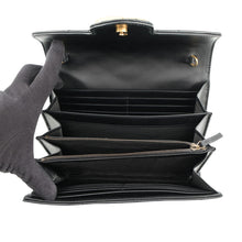 将图像加载到图库查看器中，GUCCI GG Marmont Quilted Chain Wallet Black474575 DTD1T 1000 Leather
