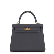 将图像加载到图库查看器中，HERMES Kelly Retourne Ardoise Togo Leather Size 25
