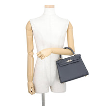 将图像加载到图库查看器中，HERMES Kelly Retourne Ardoise Togo Leather Size 25
