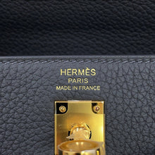将图像加载到图库查看器中，HERMES Kelly Retourne Ardoise Togo Leather Size 25
