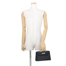 将图像加载到图库查看器中，HERMES PochetteKelly Black Swift Leather
