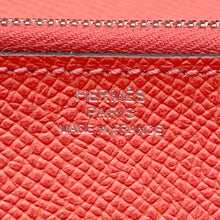 将图像加载到图库查看器中，HERMES Kelly Wallet Long To Go Casaque Blue Indigo/Rouge Sellier/Rose Texas Epsom
