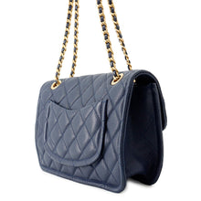 Load image into Gallery viewer, CHANEL Matelasse flap Chain Shoulder Navy Caviar Leather
