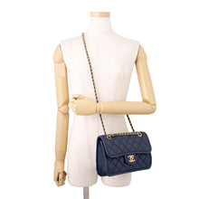 Load image into Gallery viewer, CHANEL Matelasse flap Chain Shoulder Navy Caviar Leather
