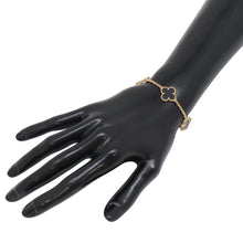 将图像加载到图库查看器中，Van Cleef &amp; Arpels Vintage Alhambra 5 Motif BraceletVCARA41300 18K Yellow Gold
