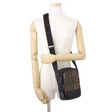 将图像加载到图库查看器中，BURBERRY Shoulder Bag Black/Multicolor Canvas Leather
