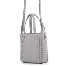 Load image into Gallery viewer, JIMMY CHOO Pegasus 2WAY Bag Gray Soft Grainy Calf Leather Size Mini
