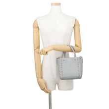 Load image into Gallery viewer, JIMMY CHOO Pegasus 2WAY Bag Gray Soft Grainy Calf Leather Size Mini
