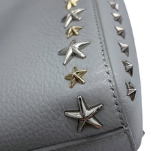 Load image into Gallery viewer, JIMMY CHOO Pegasus 2WAY Bag Gray Soft Grainy Calf Leather Size Mini
