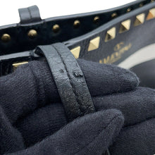 Load image into Gallery viewer, Valentino Garavani Rock Studded Pet Tote Black/White Leather
