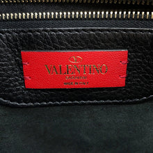Load image into Gallery viewer, Valentino Garavani Rock Studded Pet Tote Black/White Leather
