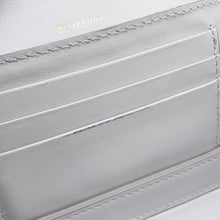 Load image into Gallery viewer, BURBERRY Chain wallet Light Gray Embossed Leather
