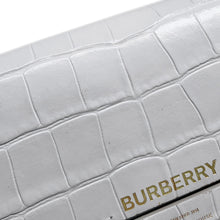 Load image into Gallery viewer, BURBERRY Chain wallet Light Gray Embossed Leather
