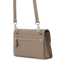 Load image into Gallery viewer, Bonaventura Shoulder Wallet Greige Embossed Leather
