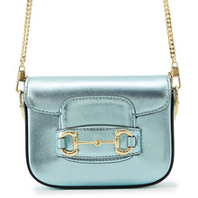 Load image into Gallery viewer, GUCCI Horsebit 1955 Nano Shoulder MetalicLight Blue760253 Leather Size Nano
