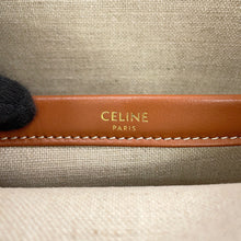 将图像加载到图库查看器中，CELINE Triomphe Cabatice Tote Natural/Tan196762FNZ.02NT Canvas Leather Size Large
