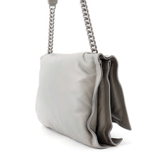 Load image into Gallery viewer, Ferragamo Viva Bow Chain Shoulder Bag Gray211287 Calf Leather
