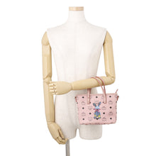将图像加载到图库查看器中，MCM Rabbit print 2-way bag PinkMWP7SXL45PZ001 Leather
