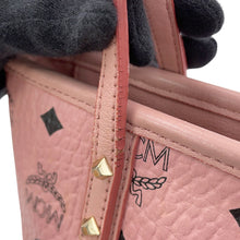 将图像加载到图库查看器中，MCM Rabbit print 2-way bag PinkMWP7SXL45PZ001 Leather
