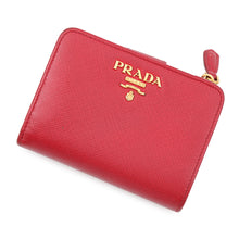 将图像加载到图库查看器中，PRADA Compact wallet Red1ML018 Leather
