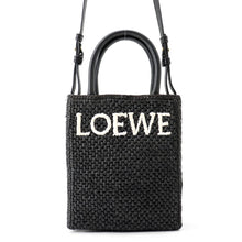 Load image into Gallery viewer, LOEWE Standard A5 2-Way Bag Black/WhiteA563S30X09 Raffia Leather

