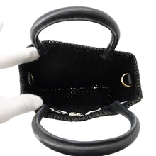 Load image into Gallery viewer, LOEWE Standard A5 2-Way Bag Black/WhiteA563S30X09 Raffia Leather
