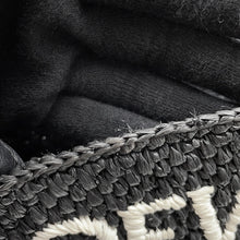 Load image into Gallery viewer, LOEWE Standard A5 2-Way Bag Black/WhiteA563S30X09 Raffia Leather
