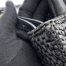 Load image into Gallery viewer, LOEWE Standard A5 2-Way Bag Black/WhiteA563S30X09 Raffia Leather
