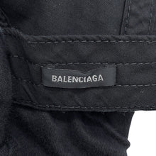 Load image into Gallery viewer, BALENCIAGA Distressed baseball cap Size L Black745132 Cotton100%
