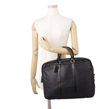 将图像加载到图库查看器中，GUCCI Diamante Briefcase Black208463 Leather
