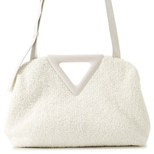 将图像加载到图库查看器中，Bottega Veneta The Point Triangle 2WAY Bag White Nylon Leather Size Medium
