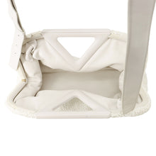将图像加载到图库查看器中，Bottega Veneta The Point Triangle 2WAY Bag White Nylon Leather Size Medium
