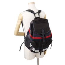 Load image into Gallery viewer, BURBERRY Backpack Black/Multicolor3945950 Canvas Leather
