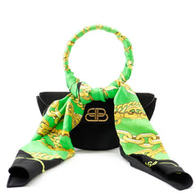 Load image into Gallery viewer, BALENCIAGA Opera Clutch Bag Black/Green570030 suede
