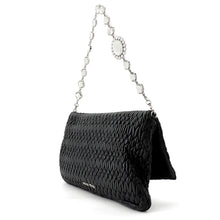Load image into Gallery viewer, MIUMIU Nappa Crystal Matelassé Shoulder Bag Black Leather

