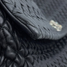 Load image into Gallery viewer, MIUMIU Nappa Crystal Matelassé Shoulder Bag Black Leather
