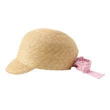 将图像加载到图库查看器中，MIUMIU Straw cap Size M Beige/Pink/White Straw Silk
