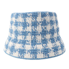 将图像加载到图库查看器中，PRADA Bucket hat Size S Blue/White1HC137 Raffia
