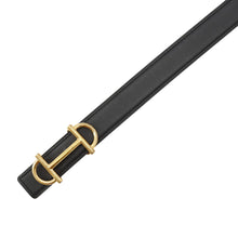 Load image into Gallery viewer, HERMES Gamma reversible belt Size 85 Black/Gold Swift Leather Epsom
