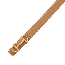 Load image into Gallery viewer, HERMES Gamma reversible belt Size 85 Black/Gold Swift Leather Epsom
